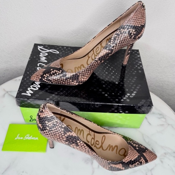 Sam Edelman snake print,genuine leather Hazel style SZ 8 1/2 beautiful condition - Picture 3 of 12